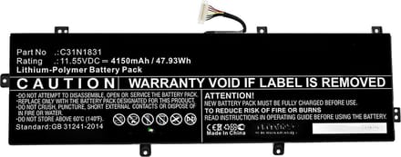 CoreParts MBXAS-BA0280 laptop reserve-onderdeel Batterij/Accu