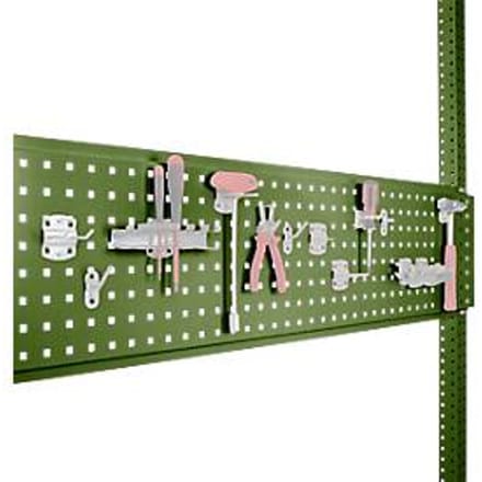 Geperforeerde gereedschapsplaat, voor tafelbreedte 2000 mm, voor serie Universal/Profi, resedagroen RAL 6011
