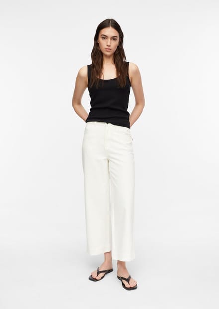 Comma  Jeans White Maat: 36 | Wijde Broeken Outlet | Dames | Wit