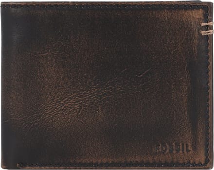 FOSSIL Portemonnee Wade Bifold With Flip ID Black Zwart