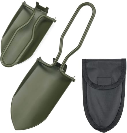 Dailygoods- Vouwschep Inklapbaar - Tuinschep - Camping Schep - Roestvrij Staal - Mini Schep - Veiligheidswaarschuwing