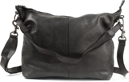 HAROLD'S Leren Schoudertas Submarine Shopper Black Zwart