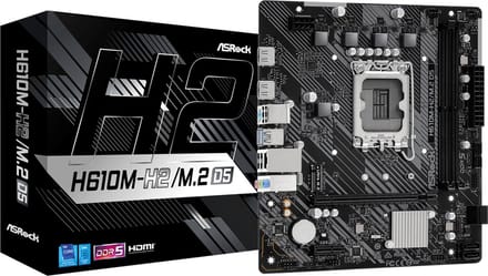 ASRock H610M-H2/M.2 D5 Moederbord - Intel H610 - Intel LGA1700 - DDR5 RAM - Micro-ATX