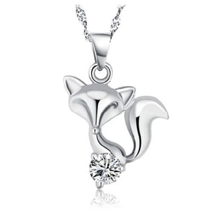 Halsketting Vos - zilverkleurig - Damesketting