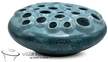 Blauwe vaas Coral D28 x H33