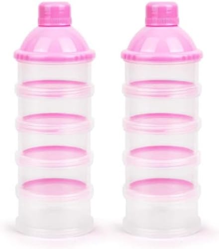 Melkpoeder Toren - Melkpoeder Bewaarbakjes - Melkpoeder Bewaardoos - Roze