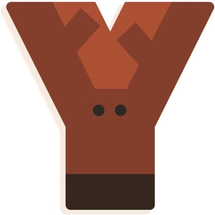 DJECO houten letter designed animal Y