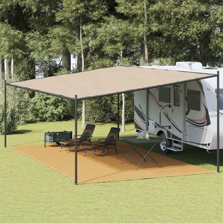 vidaXL - Tenttapijt - 400x700 - cm - HDPE - zandkleurig