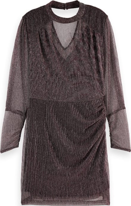 Scotch & Soda LUREX HIGH NECK MINI DRESS Dames Jurk - Maat 36