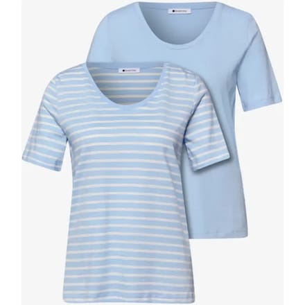 Shirt met ronde V-hals in een pak van 2