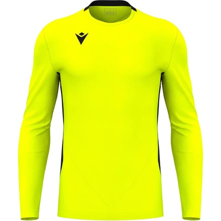 Macron Argo Keepershirt Lange Mouw Kinderen - Fluogeel / Zwart | Maat: 9-10 Y