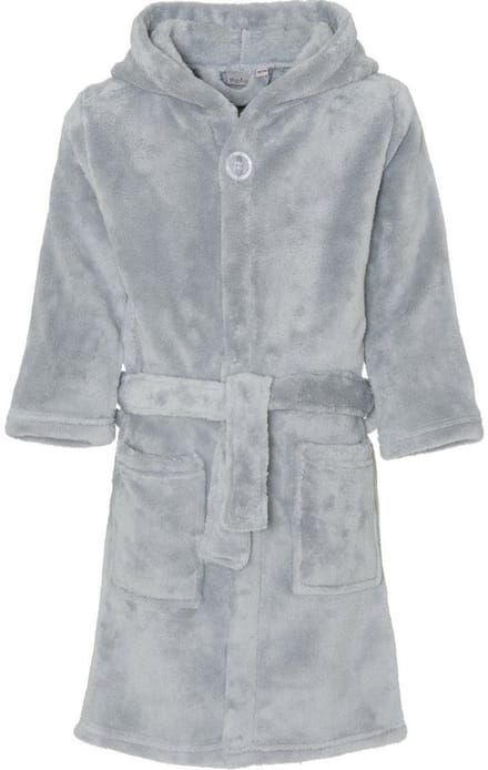 Playshoes - Fleece badjas met capuchon - Grijs - maat 122-128cm