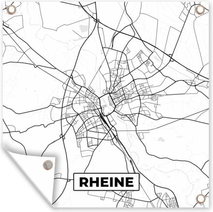 Tuindoek Rheine - Kaart - Stadskaart - Plattegrond - 100x100 cm