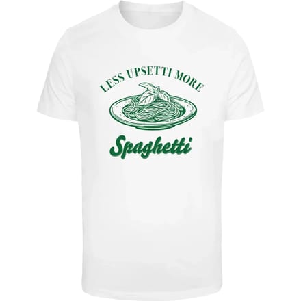 Mister Tee - Upsetti Spaghetti Heren Tshirt - XS - Wit