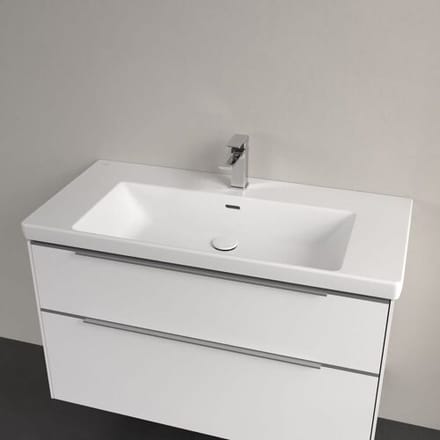 Villeroy & Boch Subway 3.0 cabinet washbasin 100 cm, with 1 tap hole, with overflow 4A70A501