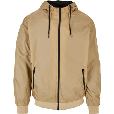 Build your Brand Windrunner Jacket BY016 - U. Beige/Black - S