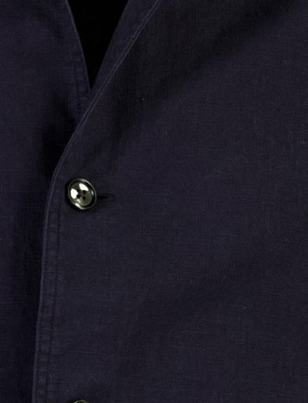 Navy linnen met knopen overshirt Profuomo