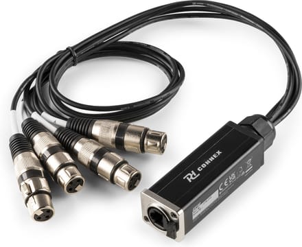 PD Connex CX192 stagebox - RJ45 naar 4x XLR female splitter - 70cm
