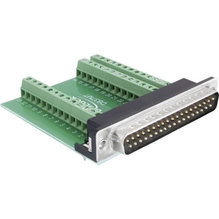 Delock Adapter 65320 D-sub male connector 180 ° Aantal polen: 37, 39 D-Sub male header 1 stuk(s) Piece