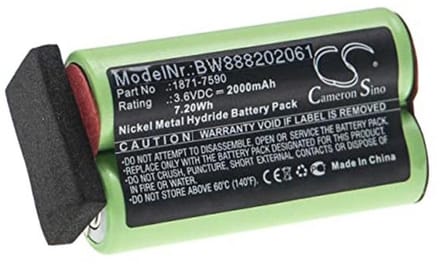 Oplaadbare Batterij voor Draadloze Haarknipper (2000 mAh, 3.6 V, NiMH)