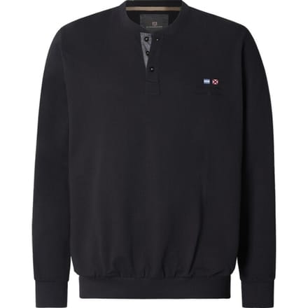 Jan Vanderstorm herren Sweatshirt - 52/54 - zwart - Plus Size