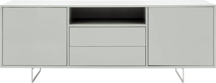Goossens Dressoir Vienna, 2 Deuren 2 Laden Met 1 Open Vak - Grijs