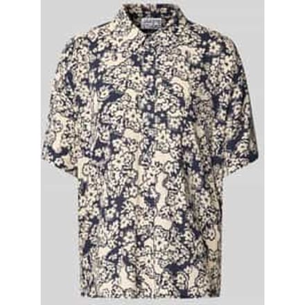Relaxed fit blouse van viscose met 1/2-mouwen