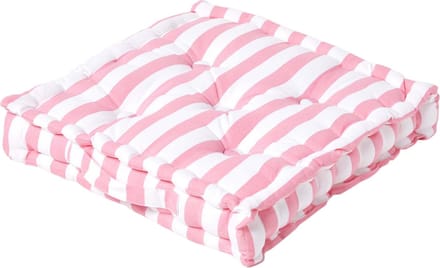 Homescapes zitkussen brede strepen roze 40 x 40 x 10 cm