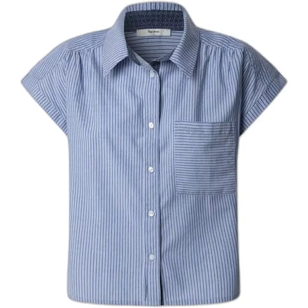 Pepe Jeans Dixit Blouse Met Korte Mouwen Blauw S Vrouw