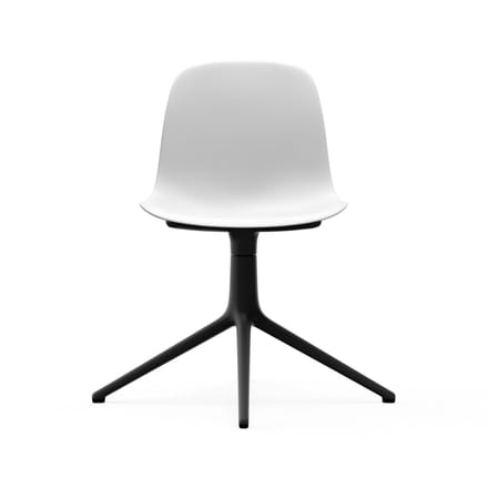 Normann Copenhagen - Form Draaistoel - wit - aluminium zwart