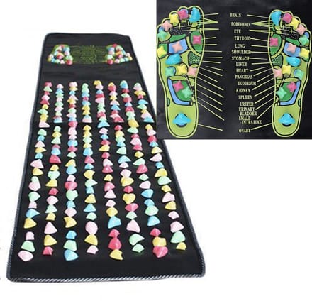 Reflexologie Loopsteen Voetmassage Mat - 1,7m x 0,35m - Verbeter Bloedcirculatie en Immuniteit