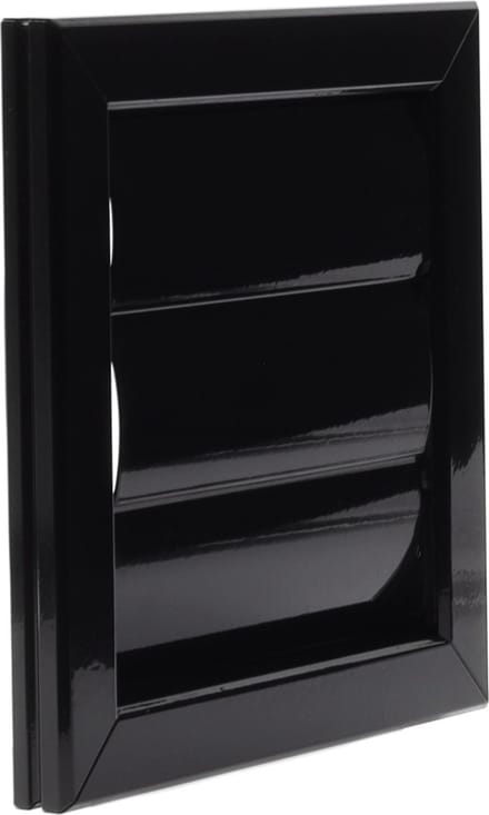 VoorVentilatie aluminium lamellenrooster - 205 x 205 mm - zwart