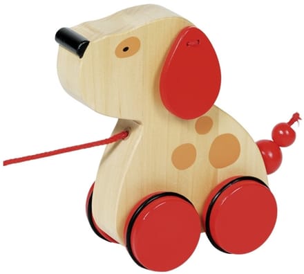 Goki Wooden Pull Animal Dog