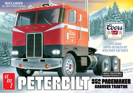 AMT Modelbouwpakket Militaire voertuigen - 1375 Coors Beer Peterbilt 352 - Pmaker Cabover Plastic - 1:25 - Modelbouw