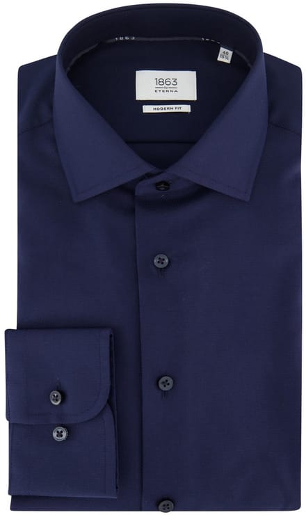 Overhemd Eterna 1863 donkerblauw modern fit