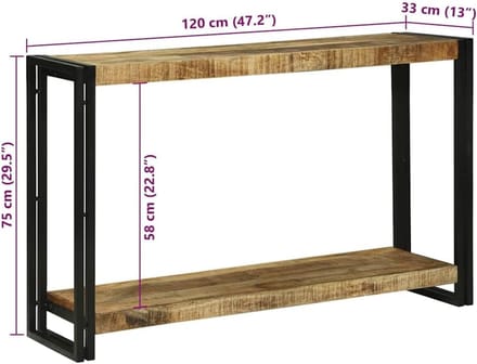 Wandtafel - Halftafel met Lades - Sidetable Industrieel - Console Tafel - Meubelstuk