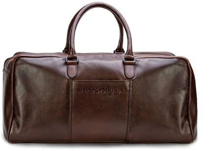 Farmhood Memphis Weekender reistas Leer 53 cm - dark brown