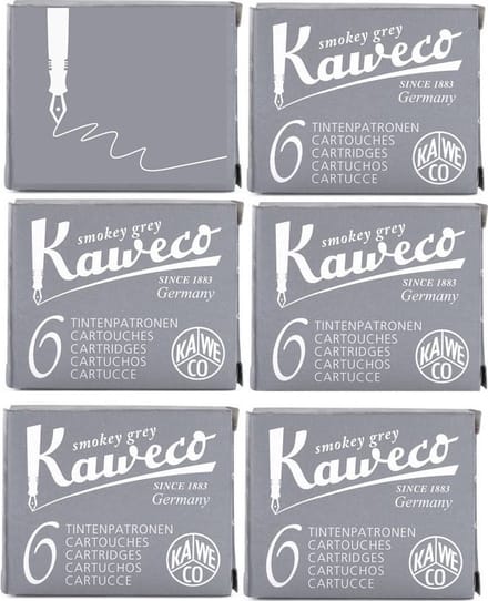 Kaweco Vulpen vullingen Grijs, Smokey Grey, 6 doosjes