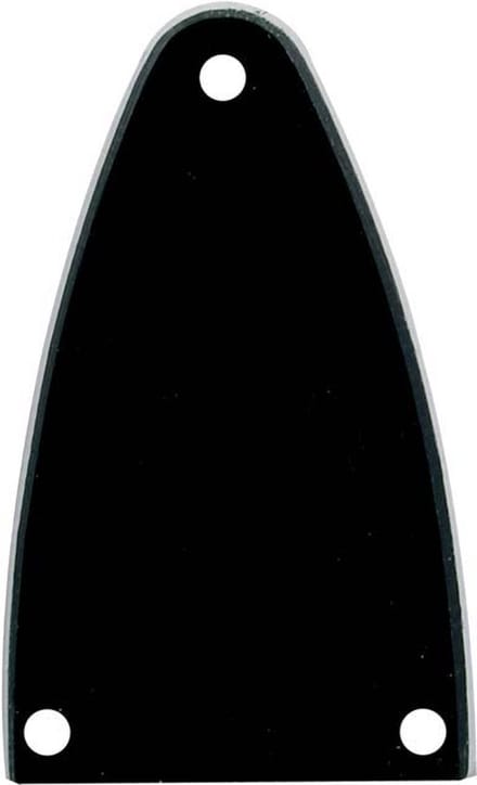 Boston LRC-26-B truss rod cover, black, 2 ply, black - white