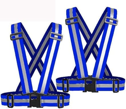 Jumada's - Veiligheidsvest - Harnasvest - Hardloopvest - Reflecterend - Blauw - One size - 1 stuk