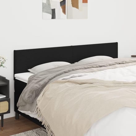 Hoofdeinde Bed - Beddecoratie - Rugondersteuning - In hoogte verstelbaar - 200 cm breed - Zwart
