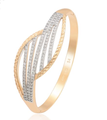 N3 Collecties Elegante Bangle met Zirkonia Steentjes