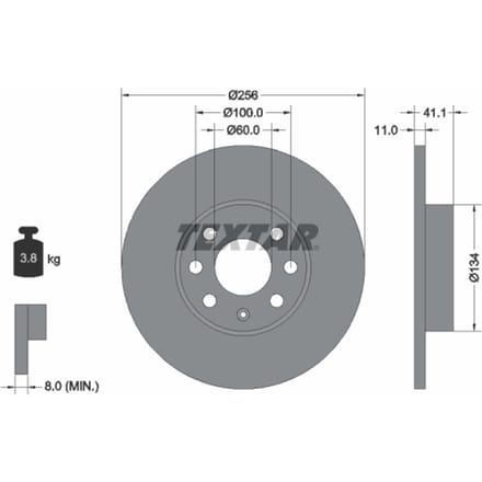 Remschijf TEXTAR 92091700