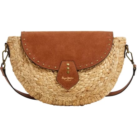 Vrouwen schoudertas van stro Pepe Jeans Saddie Barker