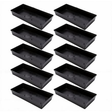 10 stuks bloemschuimschalen voor bloemstukken Rechthoekige houder Plastic moddervestigingsplaten Schalen voor centerpiece black