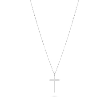 Twice As Nice Halsketting in edelstaal, kruis, 25 mm 45cm+5cm