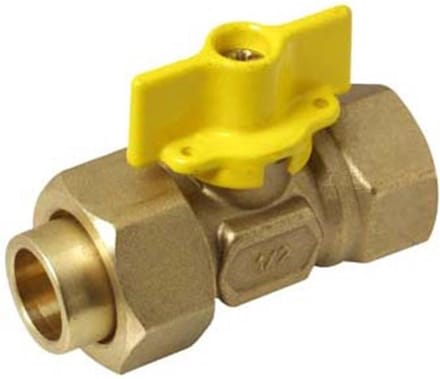 Plieger gaskogelkraan messing binnendraad x koppeling capillair 1/2"x15mm