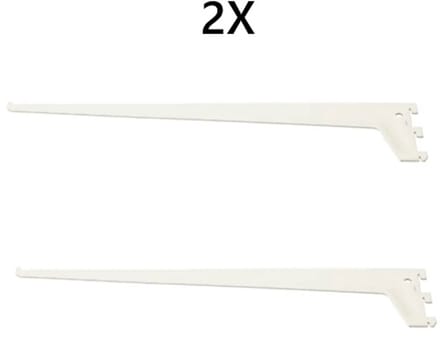 Handson Drager Enkel Railsysteem Wit 15 cm - Plankdrager - 2 Stuks - Draagvermogen 60 kilo