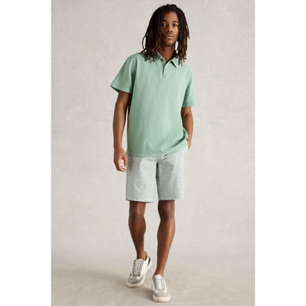 White Stuff Geo Printed Chino Short Blue Print Maat: W36 REGULAR | Korte Broeken Outlet | Heren | Blauw