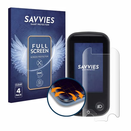 Savvies - Screenprotector voor Shimano Steps SC-E6100 - Folie Beschermfolie transparant volledig dekking 4 Stuks